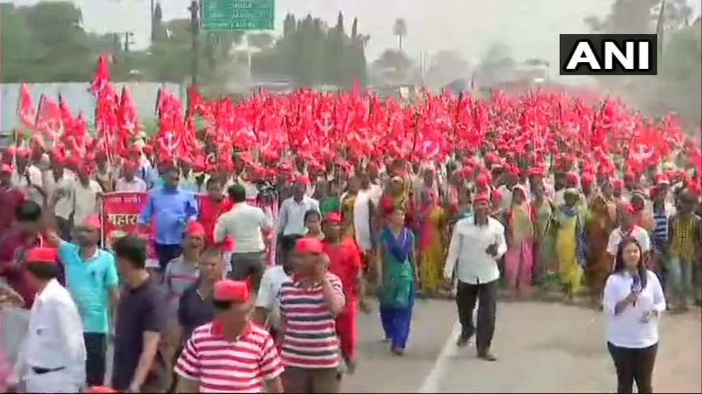 Protesters reached Bhiwandi in Thane district around Saturday afternoon.