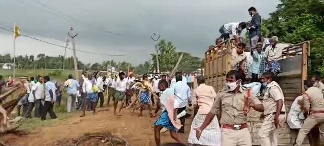 Sugarcane Farmers At Vizianagaram Face Brutal Police Action. Struggle For 16.33 Crore Arrears Due To 2,400 Farmers Struggle For 16.33 Crore Arrears Due To 2,400 Farmers
