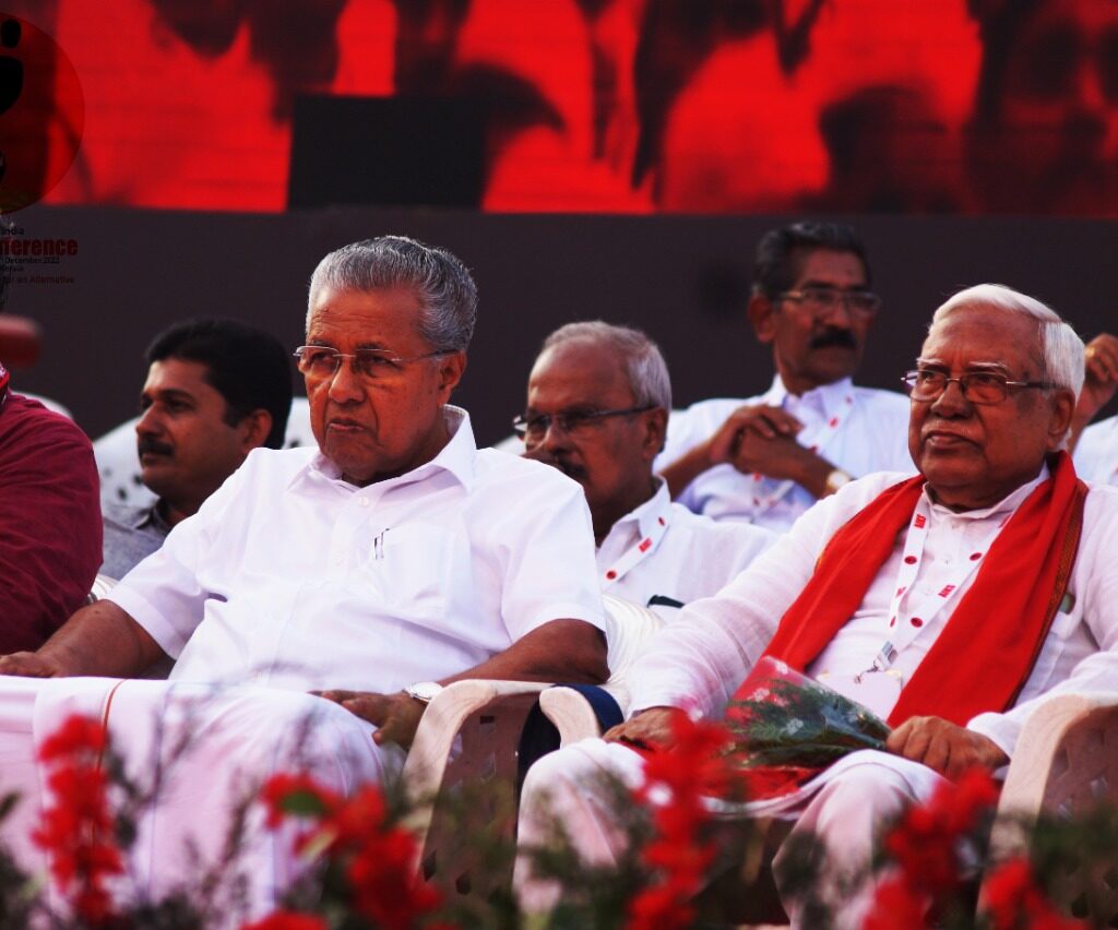 Comrade Pinarayi Vijayan And Hannan Mollah Share The Stage During The Concluding Public Meeting At Thrissur. December 16, 2022.